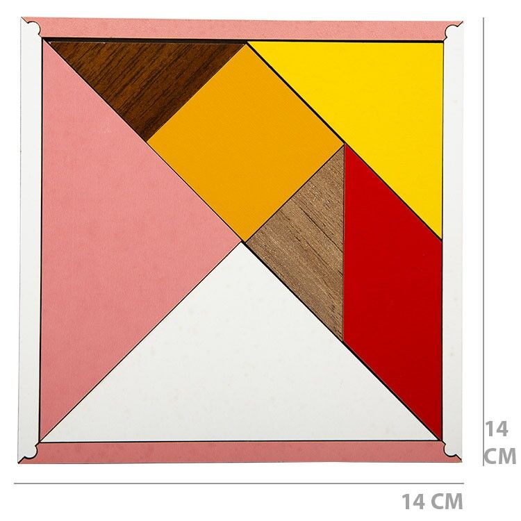 Toptan 7 Parça Orta Tangram - Eğlenceli ve Zeka Geliştirici Puzzle 14,5*14,5 cm