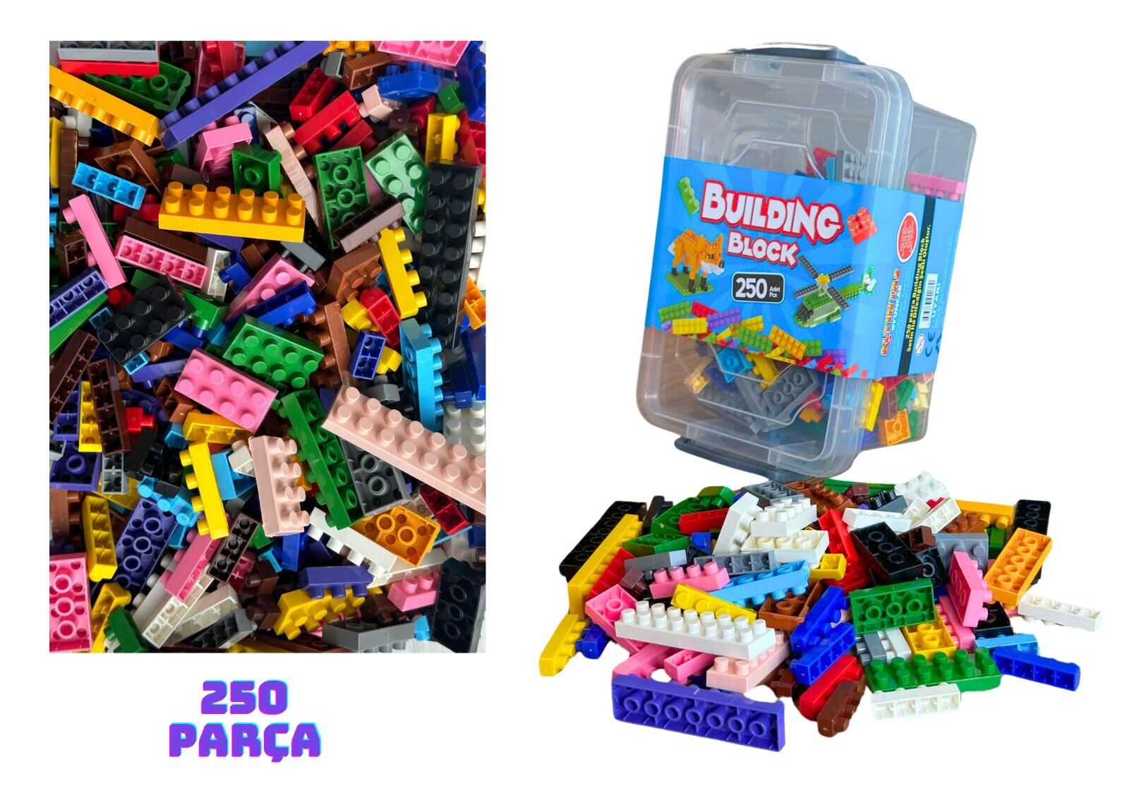 Toptan 250 Parça Building Block - Yaratıcı ve Eğitici Yapı Seti