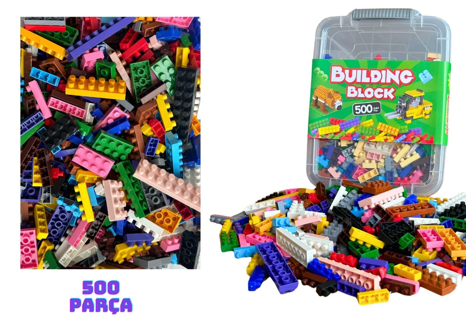 Toptan 500 Parça Building Block - Yaratıcı ve Eğitici Yapı Seti