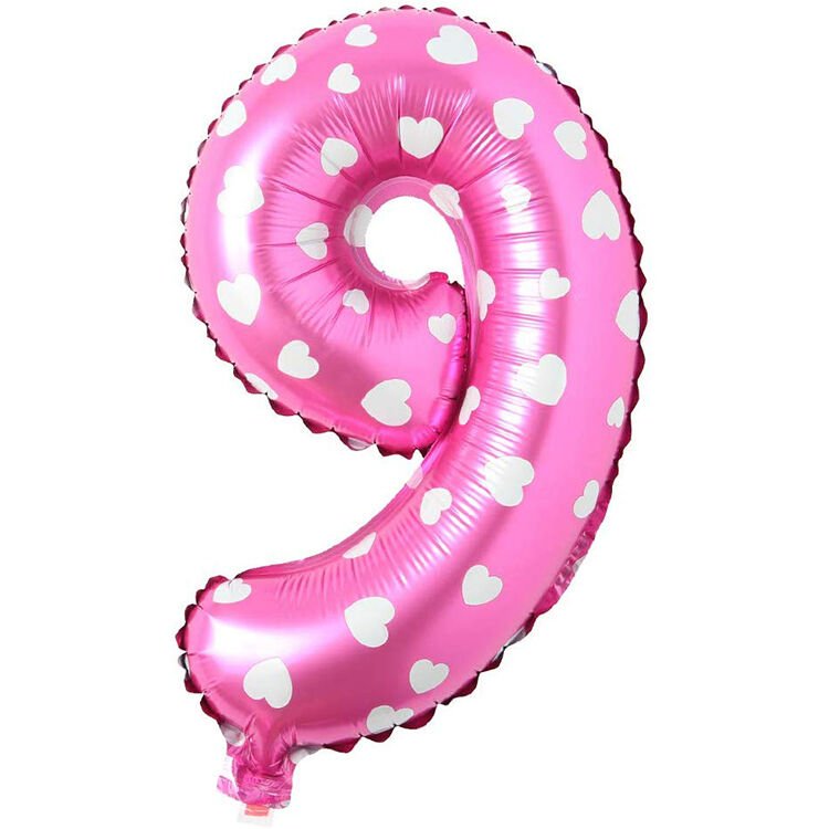 Toptan 16'' Pembe Kalpli 9 Folyo Balon