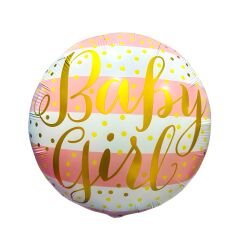 Toptan 18\'\' Yuvarlak BABY GIRL Folyo Balon