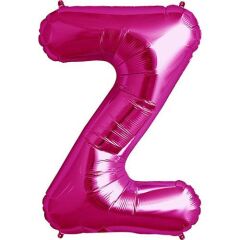 Toptan 16'' Pembe Z Folyo Balon