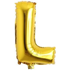 Toptan 16'' Gold L Folyo Balon