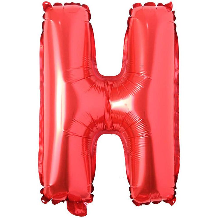 Toptan 16'' Kırmızı H Folyo Balon