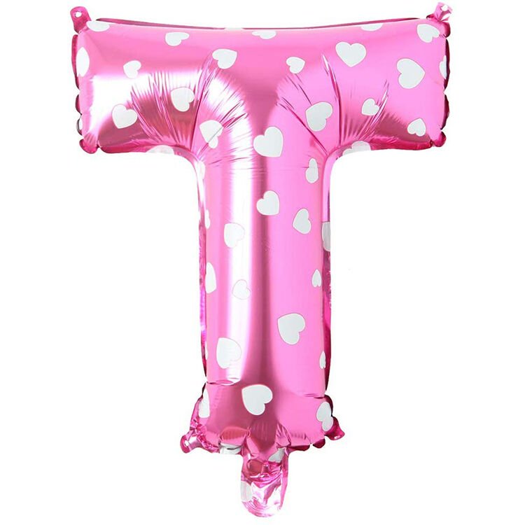 Toptan 16'' Pembe Kalpli T Folyo Balon