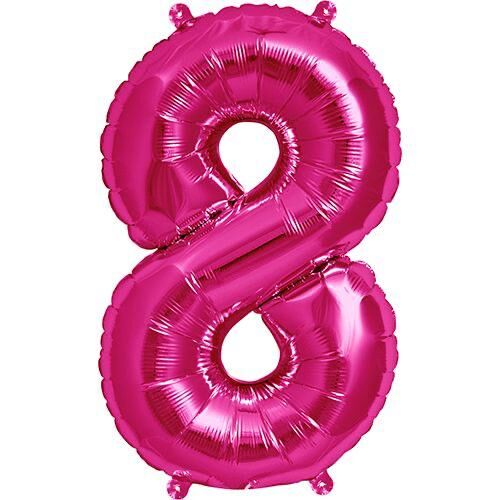 Toptan 16'' Pembe 8 Folyo Balon